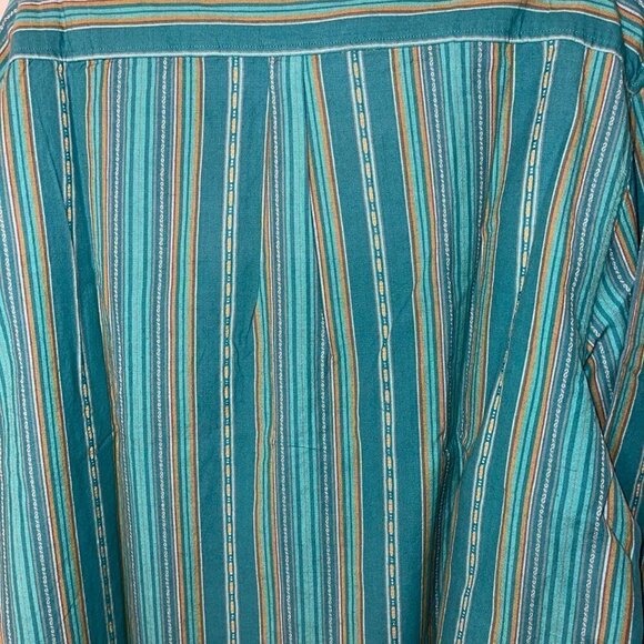 F*cking Awesome Mens Shirt Green Size 2X Striped Button Down Long Sleeve New - Picture 10 of 14